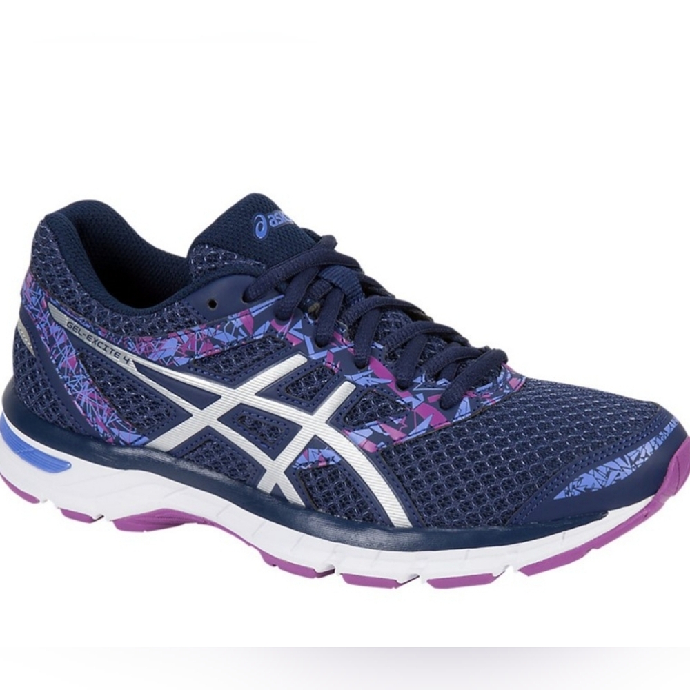 Womens Asics gel 4 purple and navy blue sz 8